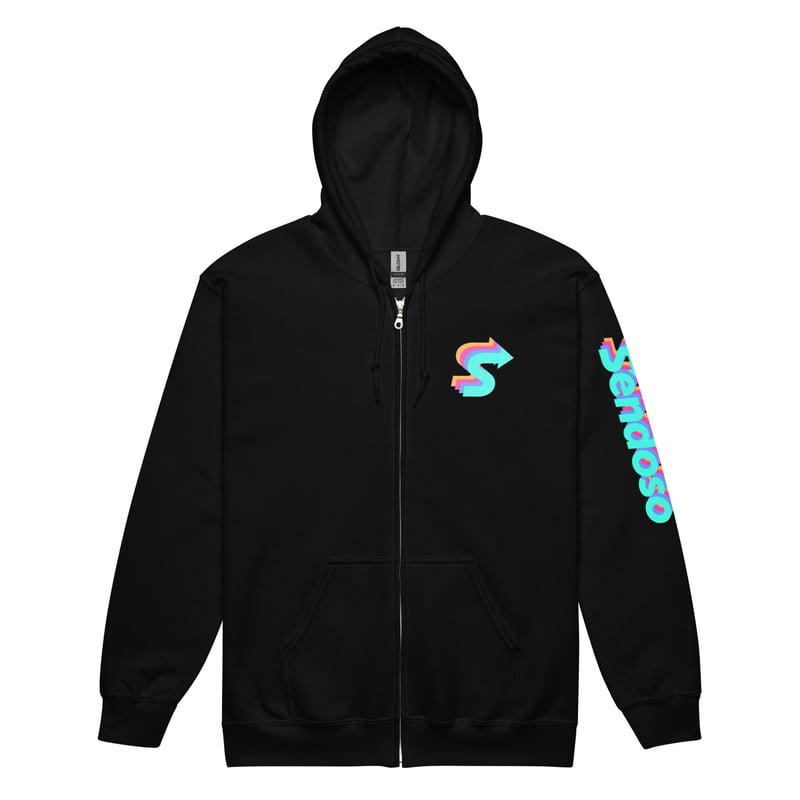 US - Sendoso Full Zip Unisex Hoodie - Black - image1