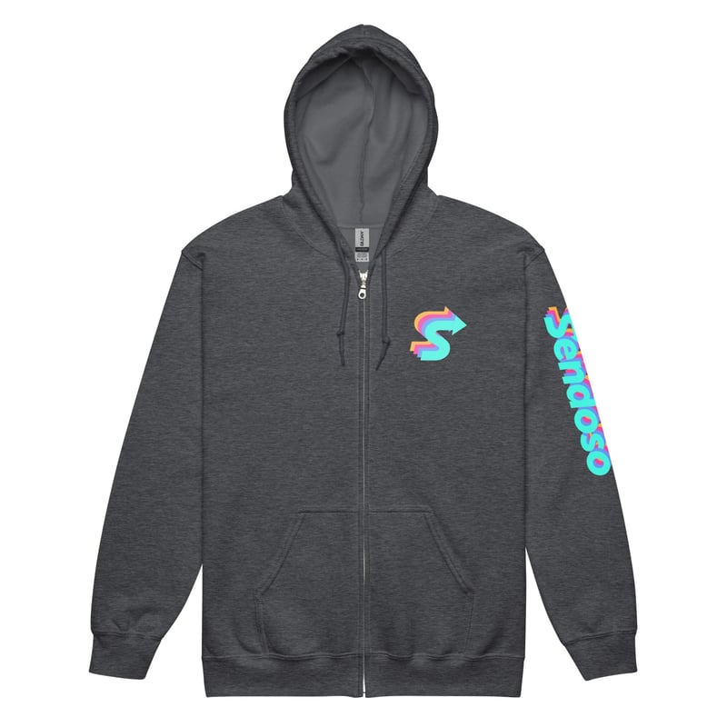 International - Sendoso Unisex Full Zip Hoodie - Charcoal - image5