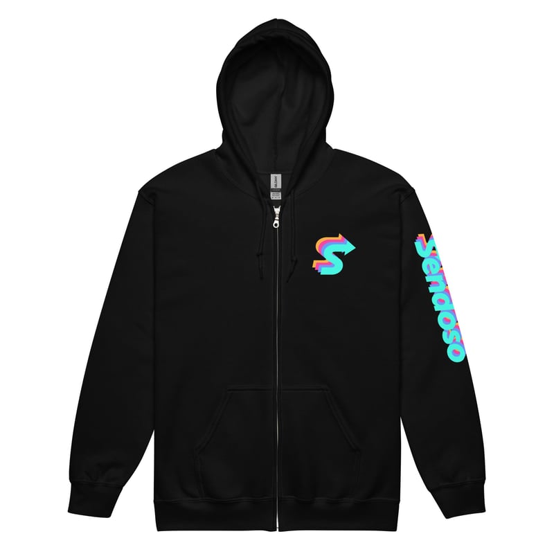 International - Sendoso Unisex Full Zip Hoodie - Black - image9